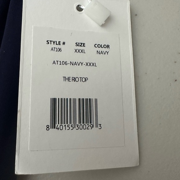 Andie Swim The Rio Top in Navy Size XXXL Bikini Removable Straps Convertible 3X - Picture 4 of 7